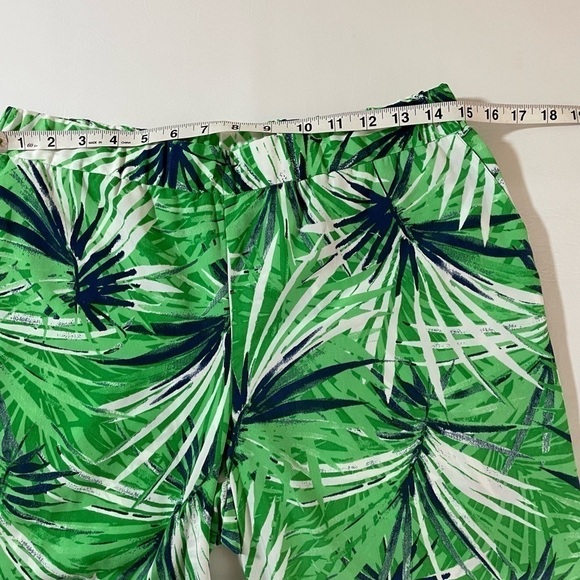 CREMIEUX INA Pants Tropical Leaf Medium Pull On Elastic Waist - Picture 8 of 11